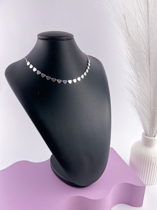 Choker corações espelhados