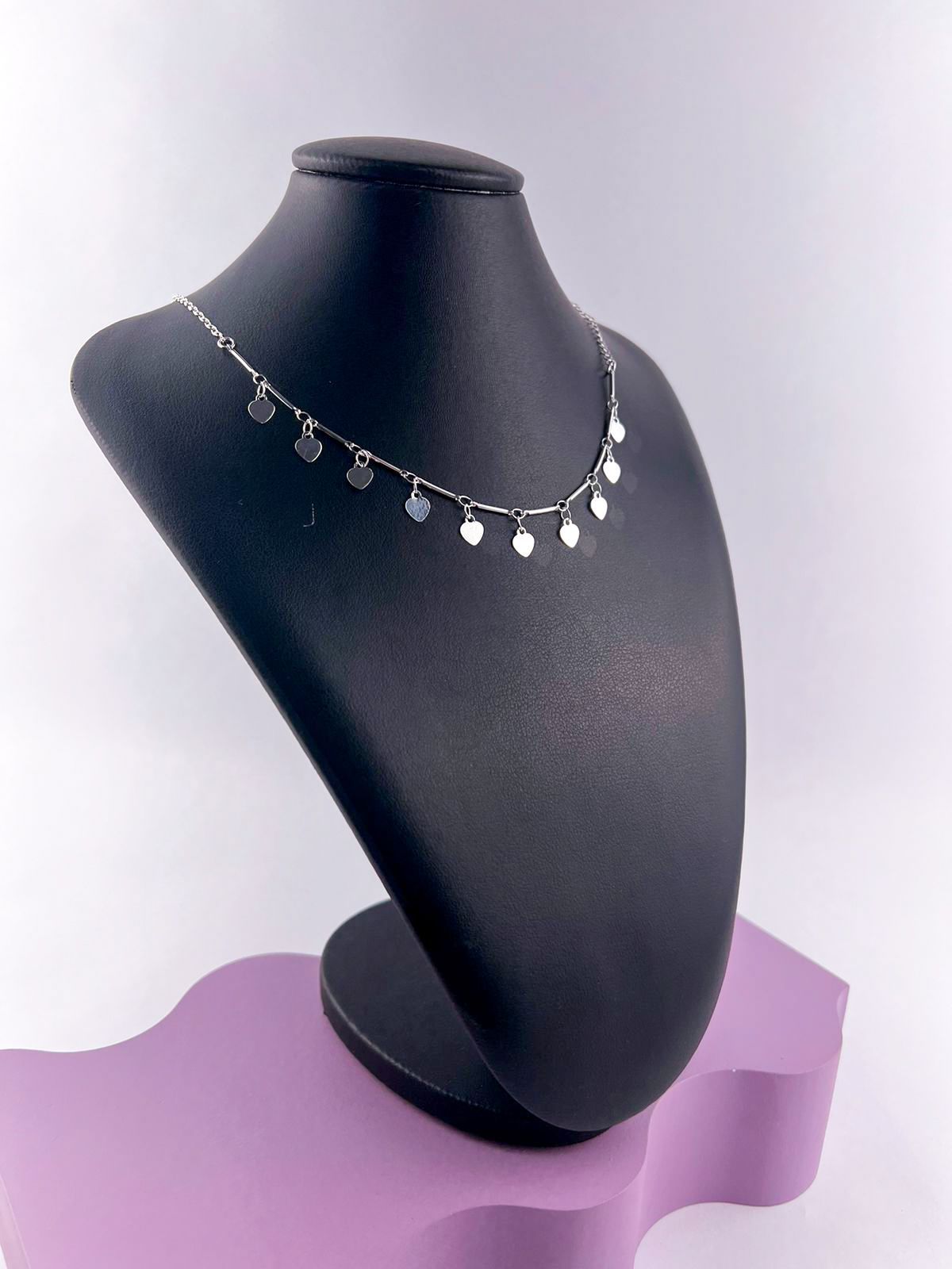 Choker corações pendurados